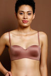 Zivame Padded Wired 3/4th Coverage Strapless Bra-Brown — thumbnail 2