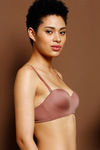 Zivame Padded Wired 3/4th Coverage Strapless Bra-Brown — thumbnail 4