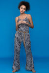 Zivame Aztec Print Jumpsuit With Barely Boot Fit- Navy — thumbnail 2