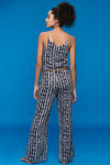 Zivame Aztec Print Jumpsuit With Barely Boot Fit- Navy — thumbnail 4