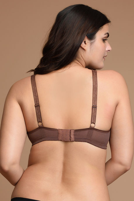 Zivame True Curv Lightly Lined Non Wired Full Coverage Super Support Bra - Nutmeg Brown — image 3