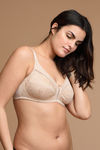 Zivame True Curv Lightly Lined Padded Non Wired Full Coverage Super Support Bra - Rugby Tan Sandalwood — thumbnail 2