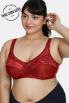 Zivame True Curv Lightly Lined Non Wired Full Coverage Super Support Bra - Sundried Tomato — thumbnail 1