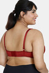 Zivame True Curv Lightly Lined Non Wired Full Coverage Super Support Bra - Sundried Tomato — thumbnail 2