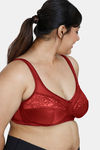 Zivame True Curv Lightly Lined Non Wired Full Coverage Super Support Bra - Sundried Tomato — thumbnail 3