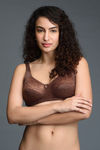 Zivame True Curv Lightly Lined Non Wired 3/4th Coverage Super Support Bra - Nutmeg Brown — thumbnail 4
