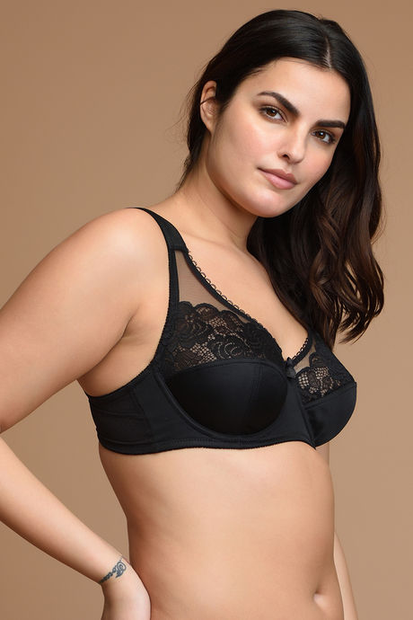 Zivame True Curv Lightly Lined Wired 3/4th Coverage Super Support Bra - Jet Black — image 2
