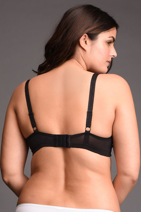 Zivame True Curv Lightly Lined Wired 3/4th Coverage Super Support Bra - Jet Black — image 3