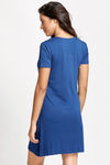 Zivame Cotton Cozzies Sleep Short Dress- Navy — thumbnail 2