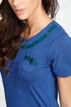 Zivame Cotton Cozzies Sleep Short Dress- Navy — thumbnail 5