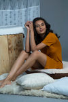 Zivame Cotton Cozzies Sleep Short Dress- Mustard — thumbnail 2