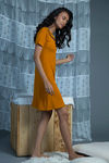 Zivame Cotton Cozzies Sleep Short Dress- Mustard — thumbnail 3