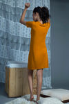 Zivame Cotton Cozzies Sleep Short Dress- Mustard — thumbnail 4
