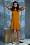 Zivame Cotton Cozzies Sleep Short Dress- Mustard — thumbnail 5