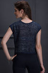 Zivame Summer Shimmer Crop Top-Navy — thumbnail 4
