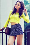Zivame Cotton Rich Slim Fit Crop Top- Lime Green — thumbnail 1