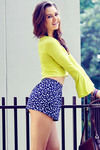 Zivame Cotton Rich Slim Fit Crop Top- Lime Green — thumbnail 2