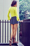 Zivame Cotton Rich Slim Fit Crop Top- Lime Green — thumbnail 3
