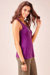Zivame Boho Braided A-line Tank Top-Purple — thumbnail 3