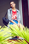 Zivame Varsity Number Printed Box Fit Tee  - Red — thumbnail 3
