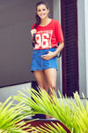 Zivame Varsity Number Printed Box Fit Tee  - Red — thumbnail 4