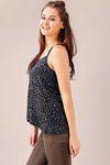 Zivame Cotton Rich A Line Criss Cross Back Tank Top-Black — thumbnail 3