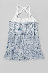 Zivame Cotton Rich A Line Criss Cross Back Tank Top-Blue White — thumbnail 7