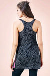 Zivame Cotton Rich Flared Fit Burnout Tank Top- Black — thumbnail 3