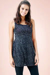 Zivame Cotton Rich Flared Fit Burnout Tank Top- Black — thumbnail 4