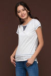Zivame Raw Edge Easy Fit Top- Off White — thumbnail 2