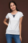 Zivame Raw Edge Easy Fit Top- Off White — thumbnail 4