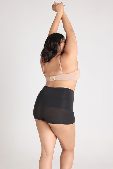 Buy Zivame Tummy Control Midwaist Boyshort - Black