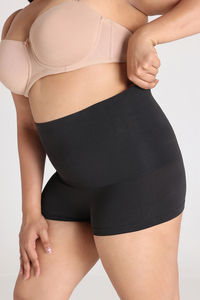Zivame Tummy Control Midwaist Boyshort - Black — thumbnail 1