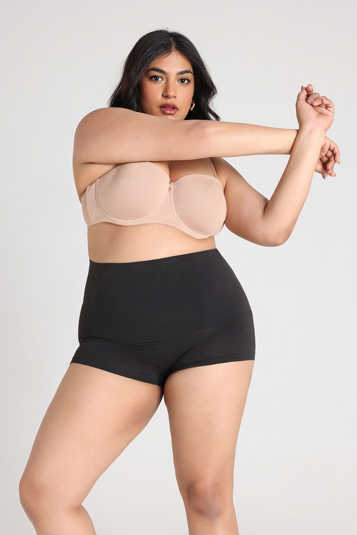 Zivame Tummy Control Midwaist Boyshort - Black — image 8