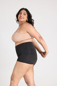 Zivame Tummy Control Midwaist Boyshort - Black — thumbnail 9