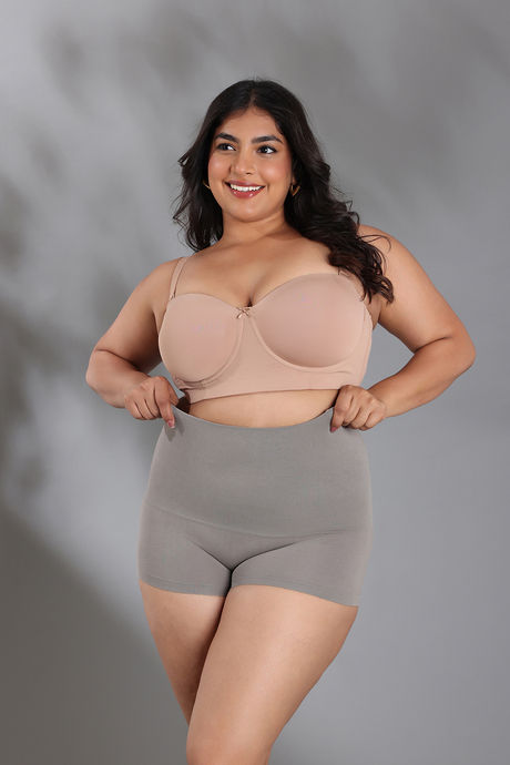 Zivame Tummy Control Midwaist Boyshort - Grey — image 3