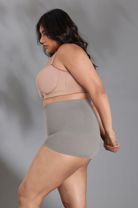 Zivame Tummy Control Midwaist Boyshort - Grey — image 4