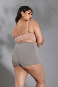Zivame Tummy Control Midwaist Boyshort - Grey — thumbnail 5