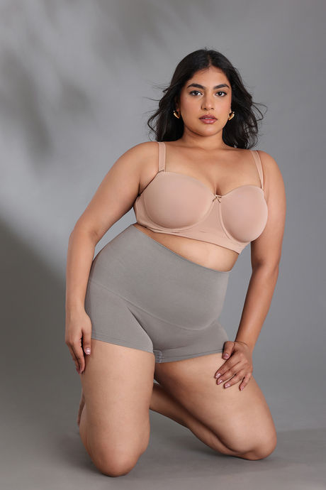 Zivame Tummy Control Midwaist Boyshort - Grey — image 6