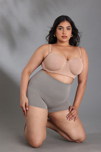 Zivame Tummy Control Midwaist Boyshort - Grey — thumbnail 6