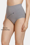 Zivame Tummy Control Midwaist Hipster Panty - Grey — thumbnail 2