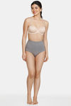 Zivame Tummy Control Midwaist Hipster Panty - Grey — thumbnail 4