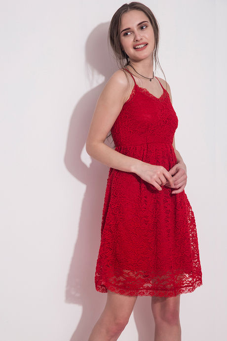 Zivame Hot Red Enchanted Evening Skater Dress — image 2