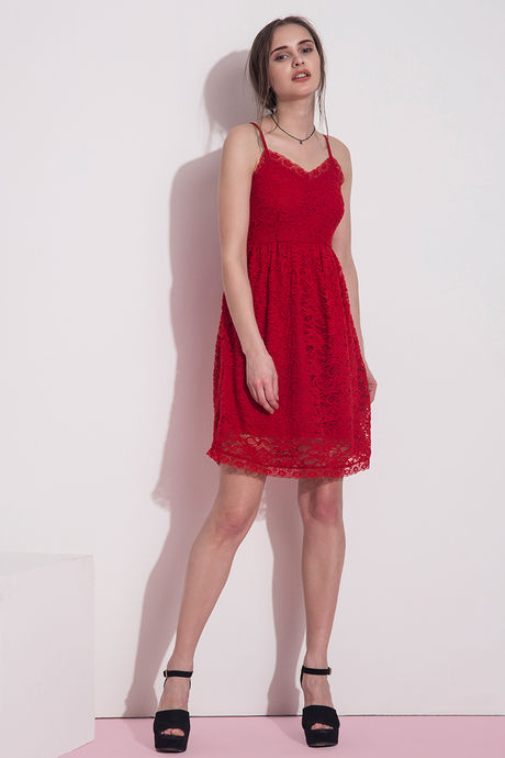 Zivame Hot Red Enchanted Evening Skater Dress — image 5