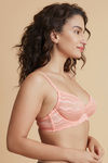 Zivame Tropical Lace Double Layered Wired 3/4th Coverage Lace Bra-Dessert Flower Black — thumbnail 3