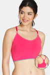 Zivame At Home Double Layered Non Wired 3/4th Coverage Slip-On Bra - Red — thumbnail 1