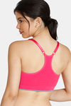 Zivame At Home Double Layered Non Wired 3/4th Coverage Slip-On Bra - Red — thumbnail 2