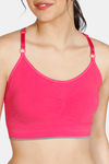 Zivame At Home Double Layered Non Wired 3/4th Coverage Slip-On Bra - Red — thumbnail 4