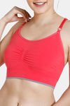 Zivame At Home Double Layered Non Wired Full Coverage Bra - Scarlet — thumbnail 4