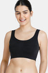Zivame At Home Double Layered Non Wired 3/4th Coverage Sleep Bra - Anthracite — thumbnail 1